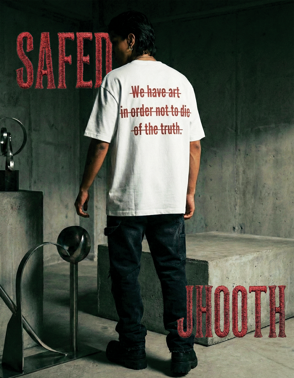 SAFED JHOOTH | Oversized Tee
